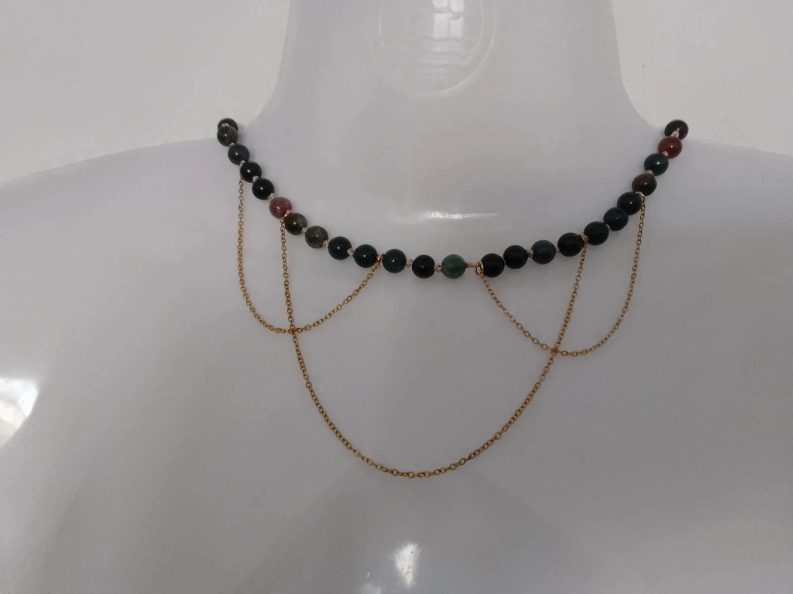 Collier pierres naturelles agate indienne – photo 3